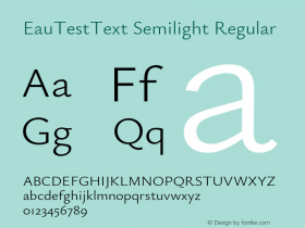 EauTestText Semilight