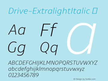 Drive-ExtralightItalic