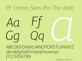 PF Centro Sans Pro Thin