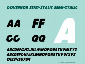 Governor Semi-Italic