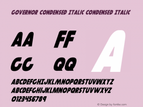 Governor Condensed Italic