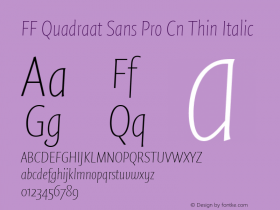 FF Quadraat Sans Pro Cn Thin
