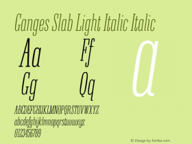 Ganges Slab Light Italic