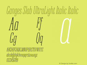 Ganges Slab UltraLight Italic