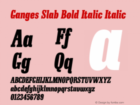 Ganges Slab Bold Italic