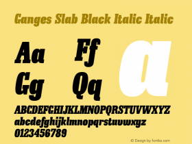 Ganges Slab Black Italic