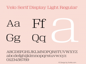 Velo Serif Display Light