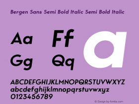 Bergen Sans Semi Bold Italic