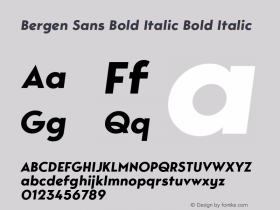 Bergen Sans Bold Italic