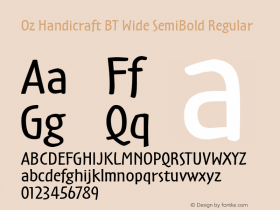 Oz Handicraft BT Wide SemiBold