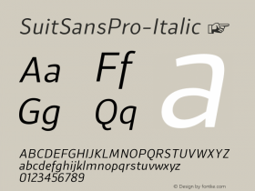 SuitSansPro-Italic