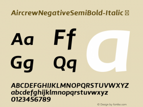 AircrewNegativeSemiBold-Italic