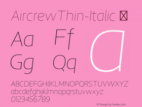 AircrewThin-Italic