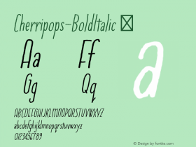 Cherripops-BoldItalic