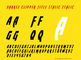 Yankee Clipper Title Italic