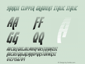 Yankee Clipper Gradient Italic