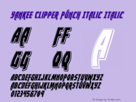 Yankee Clipper Punch Italic