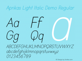 Aprikas Light Italic