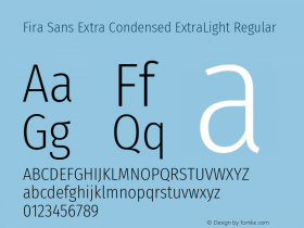 Fira Sans Extra Condensed ExtraLight