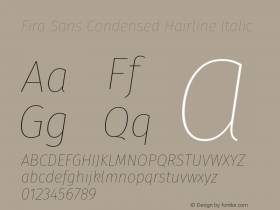 Fira Sans Condensed Hairline