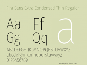 Fira Sans Extra Condensed Thin