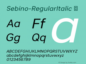 Sebino-RegularItalic