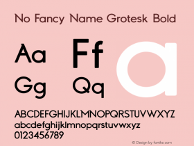 No Fancy Name Grotesk