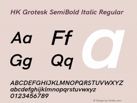 HK Grotesk SemiBold Italic