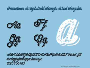 Hometown Script Bold Rough Shad