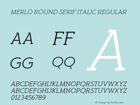 Merlo Round Serif Italic