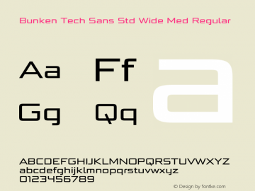 Bunken Tech Sans Std Wide Med