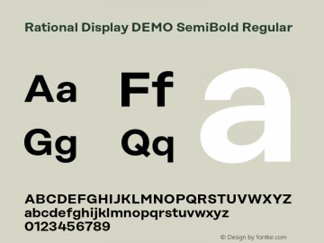 Rational Display SemiBold