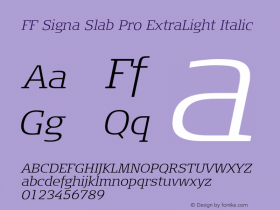 FF Signa Slab Pro ExtraLight