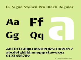 FF Signa Stencil Pro Black