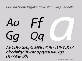 Dulcian Norm Regular Italic