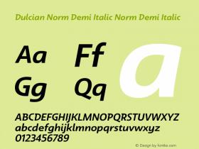 Dulcian Norm Demi Italic