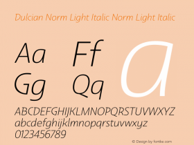 Dulcian Norm Light Italic