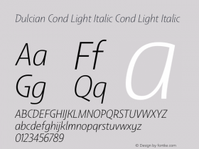 Dulcian Cond Light Italic
