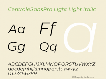 CentraleSansPro Light