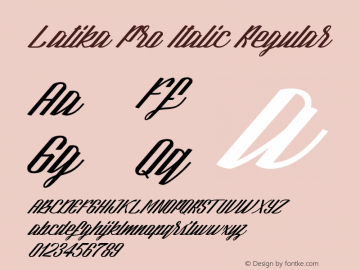 Latika Pro Italic