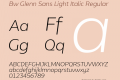 Bw Glenn Sans Light Italic