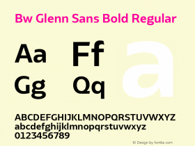 Bw Glenn Sans Bold