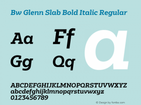 Bw Glenn Slab Bold Italic