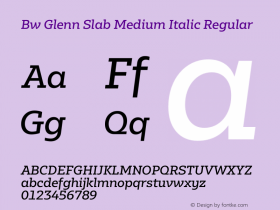 Bw Glenn Slab Medium Italic
