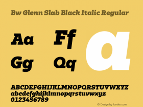 Bw Glenn Slab Black Italic