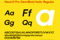 Neutrif Pro DemiBold Italic