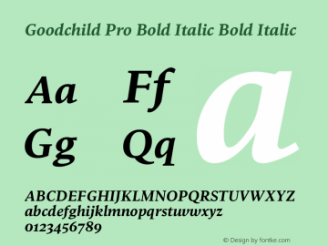 Goodchild Pro Bold Italic