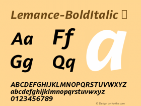 Lemance-BoldItalic