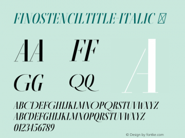 FinoStencilTitle-Italic