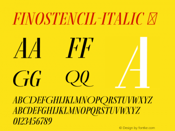 FinoStencil-Italic